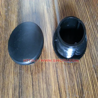 Tampa de rosca redonda de plástico PP preto personalizado/plugue para tubo